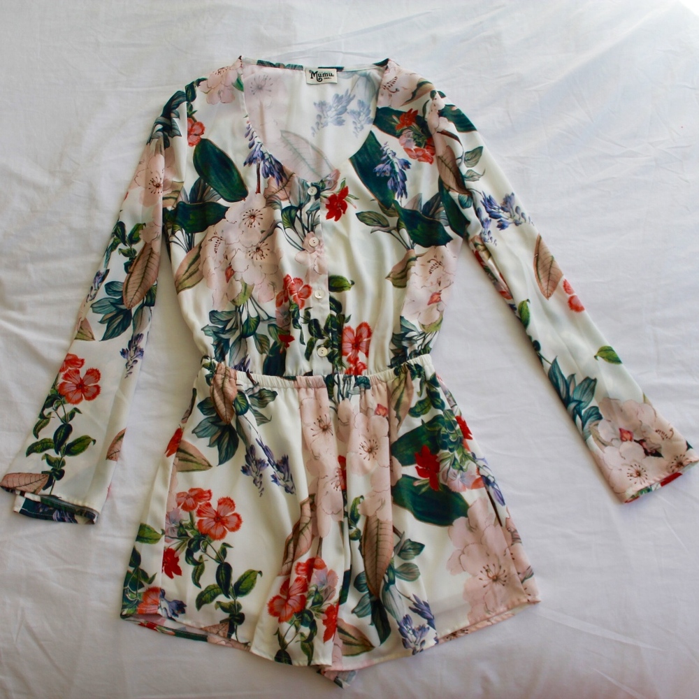 Show Me Your MuMu Floral Romper Size S